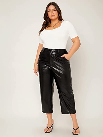 Womens Plus Size Bodysuit Scoop Neck Short Sleeve