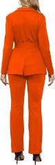 Women's Two Piece Outfits Casual Open Front Blazer and Elastic Waist Flared Pants Suits Set